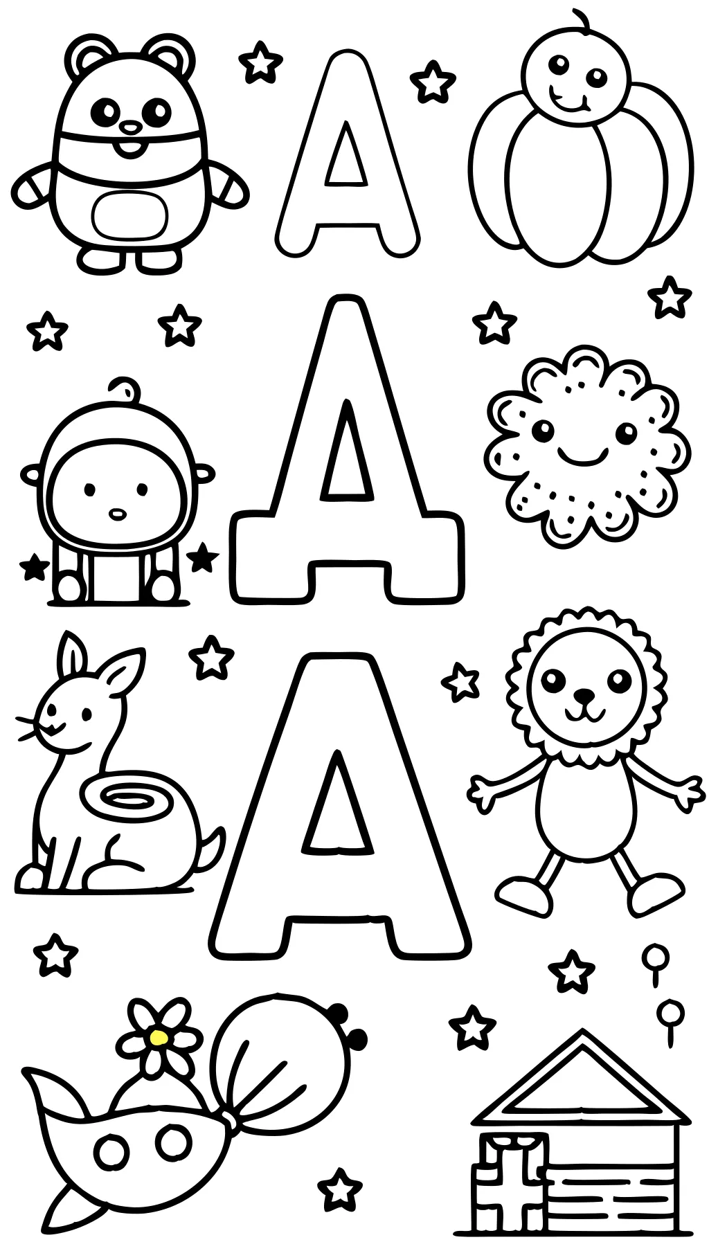 preschool alphabet coloring pages